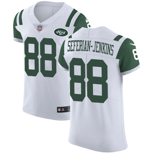 Nike Jets #88 Austin Seferian-Jenkins White Men's Stitched NFL Vapor Untouchable Elite Jersey - Click Image to Close
